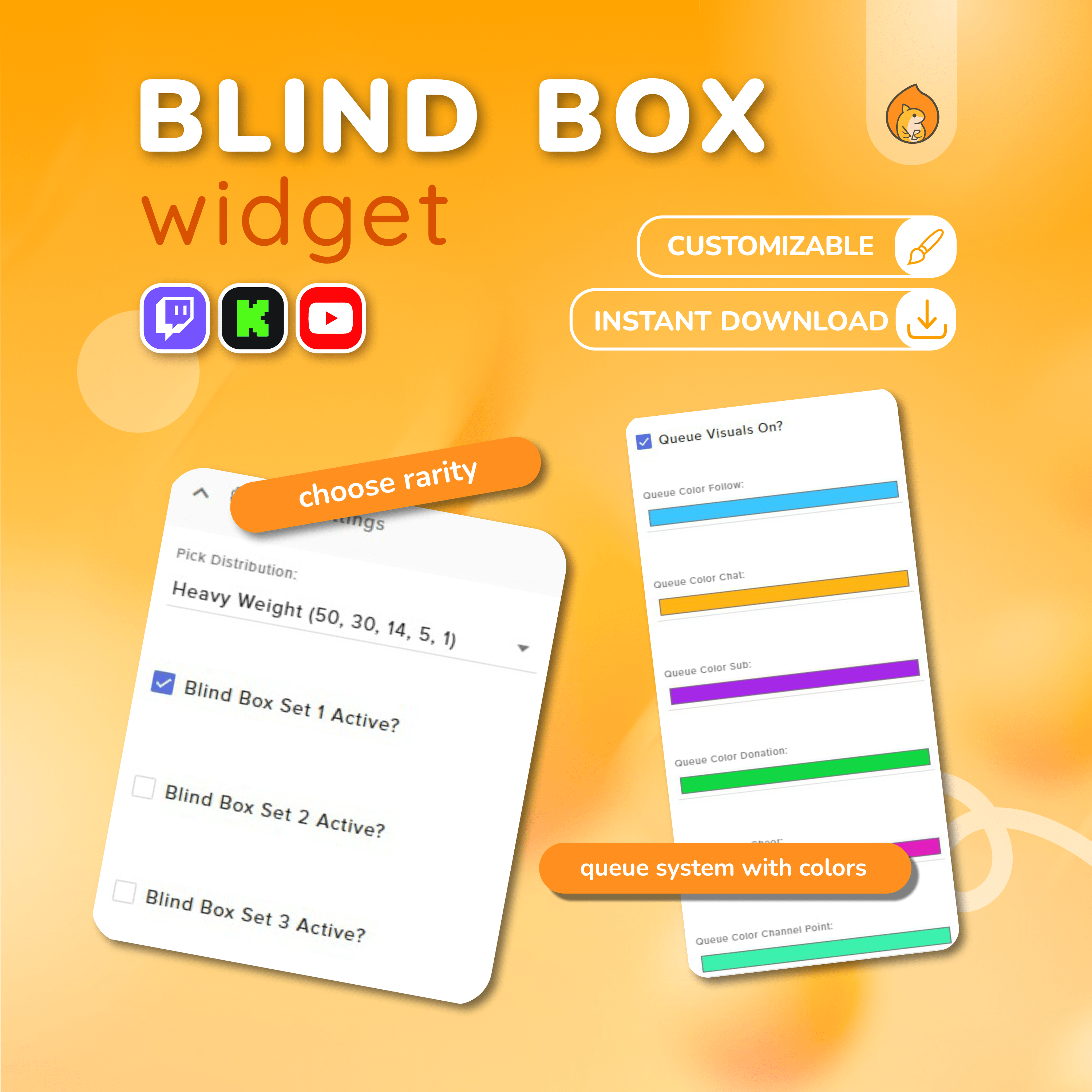 Twitch Blind Box Widget - Labubu Style Blind Box Chat Game
