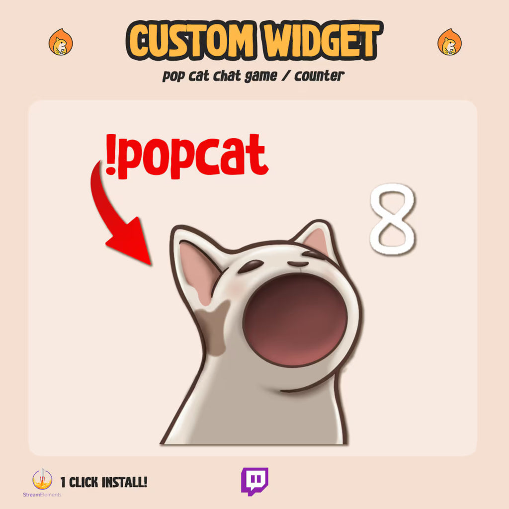 Pop Cat Counter Widget