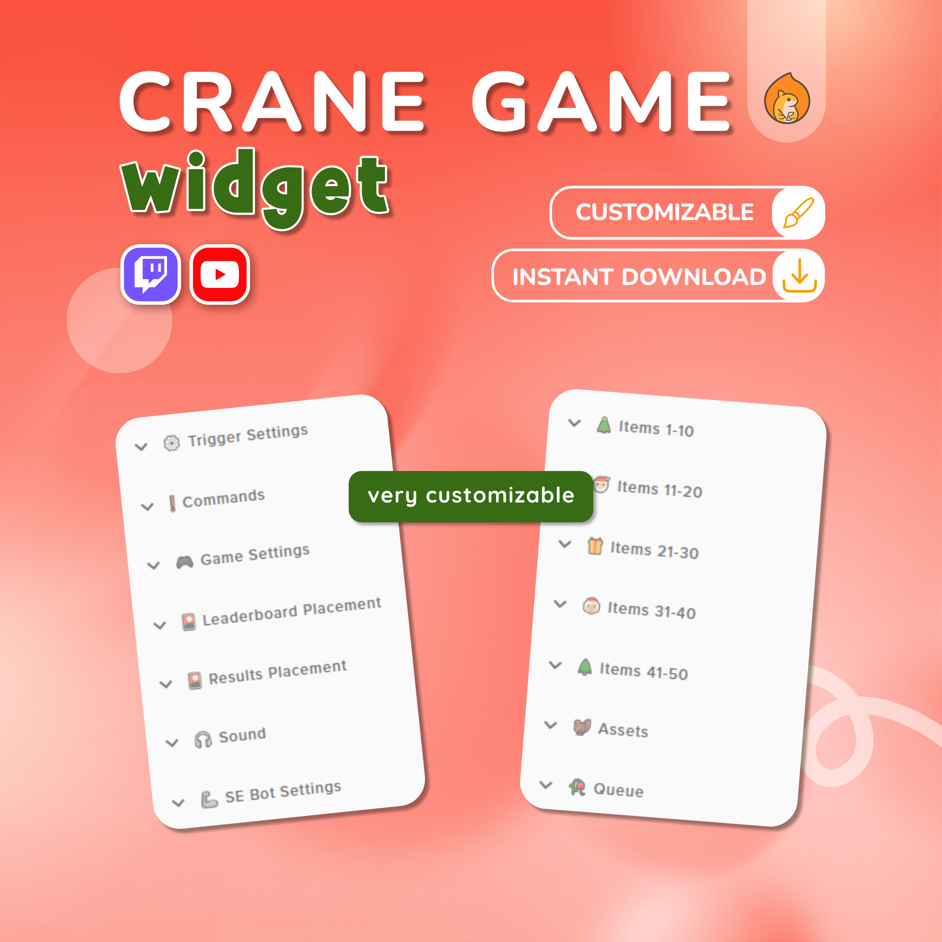 Christmas Crane Game Grinch Widget