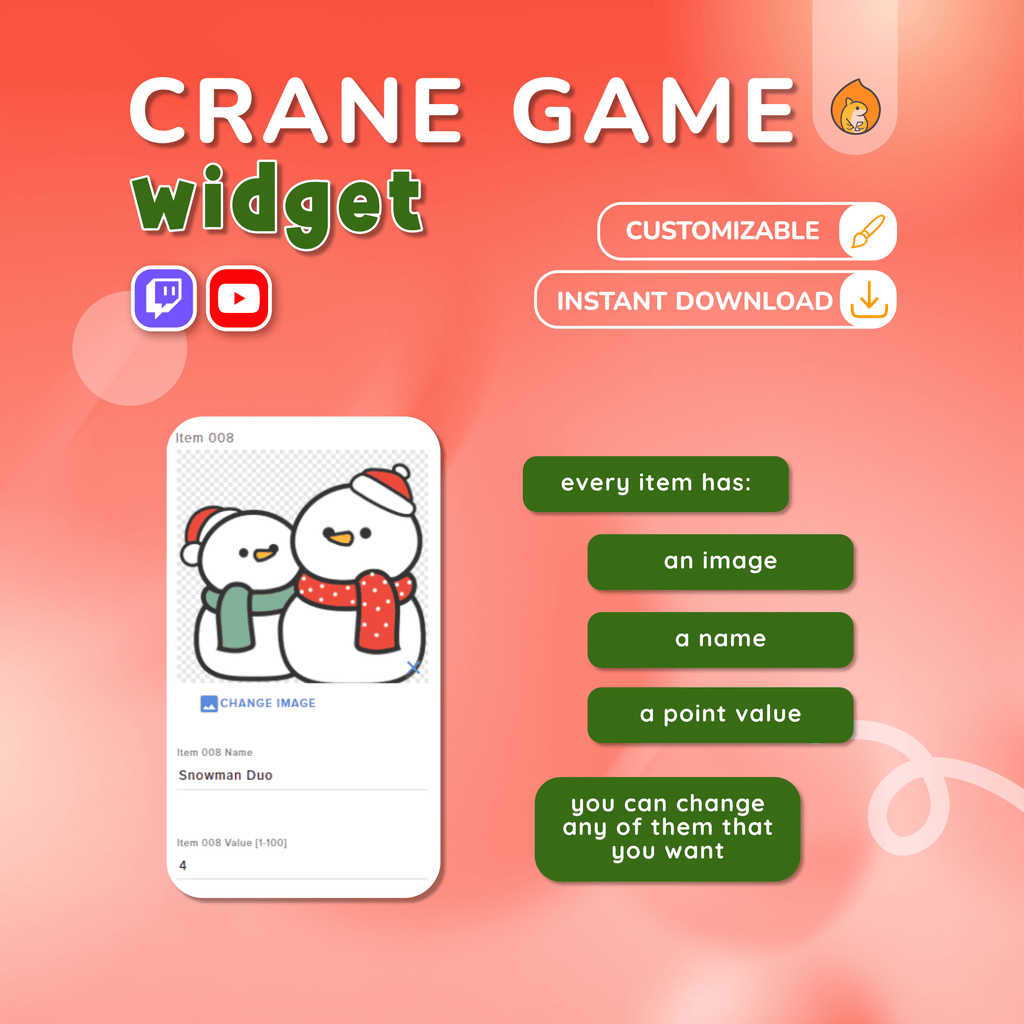 Christmas Crane Game Grinch Widget