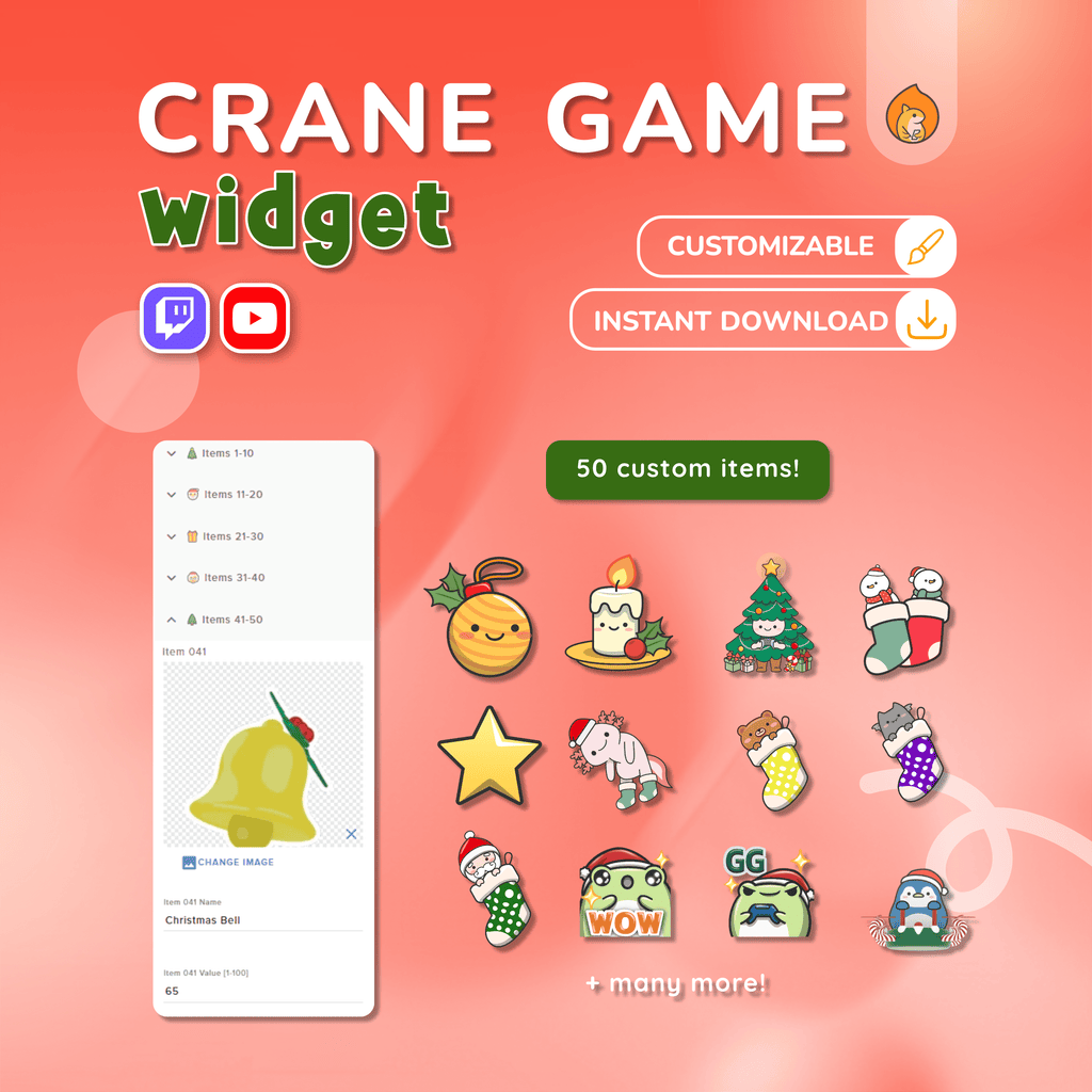 Christmas Crane Game Grinch Widget