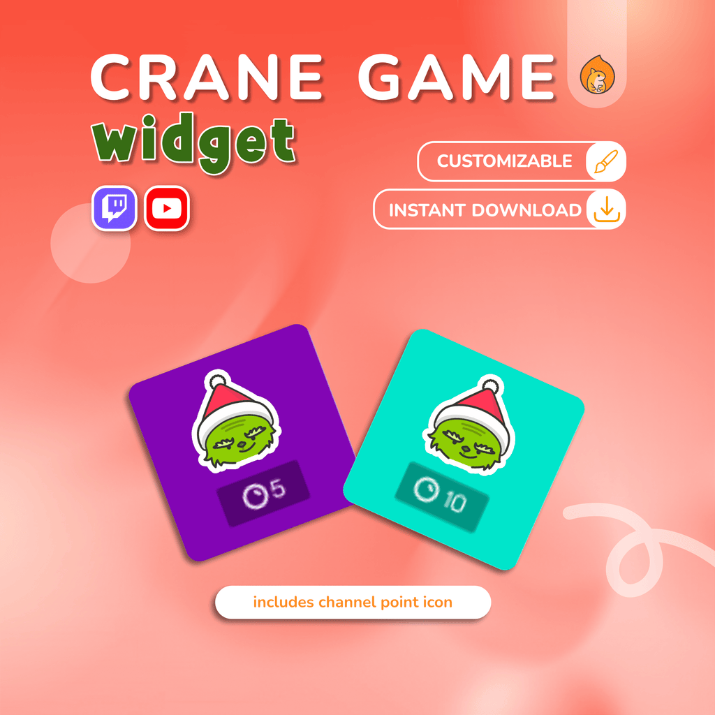 Christmas Crane Game Grinch Widget