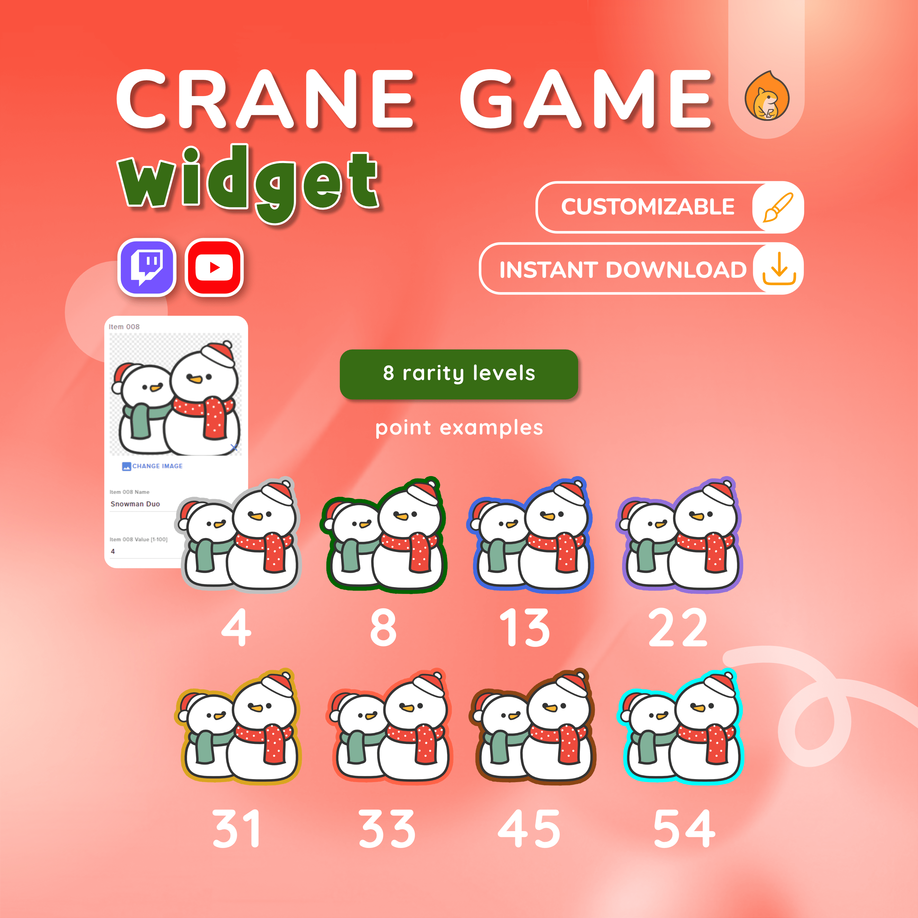 Christmas Crane Game Grinch Widget