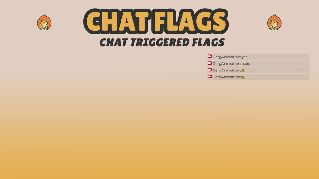 Chat Triggered Flags - Twitch Chat Widget