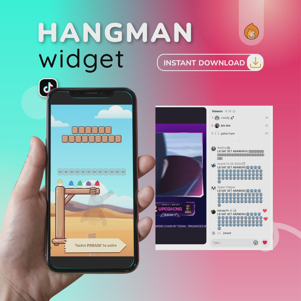 TikTok Live Hangman Interactive Game